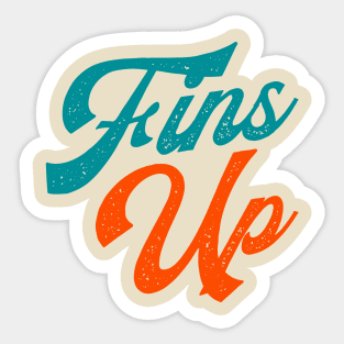 Fins Up Sticker